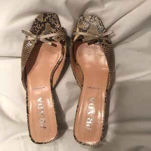 Prada sandals kitten heal